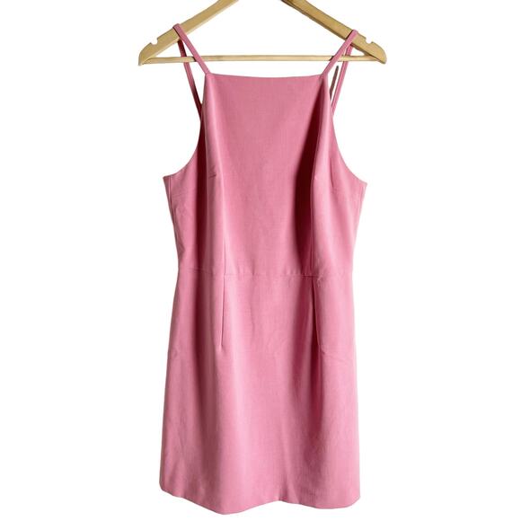 French Connection Pink Square Neck Sleeveless Sheath Mini Dress Size 10 - Picture 1 of 8